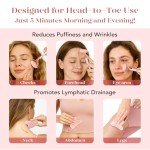 BAIMEI Rose Quartz Gua Sha & Jade Roller Set