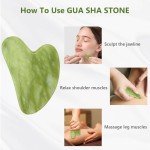 GUGUG Gua Sha and Jade Roller Set for Skin Care