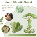 GUGUG Gua Sha and Jade Roller Set for Skin Care