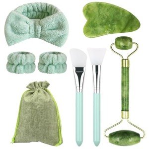 Jade Roller and Gua Sha Massage Set