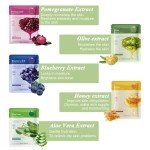 5-Pack Hydrating Fruit Extract Face Masks