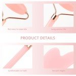 Pink Gua Sha & Jade Roller Facial Massage Set