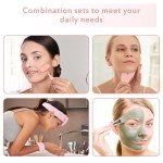 Pink Gua Sha & Jade Roller Facial Massage Set