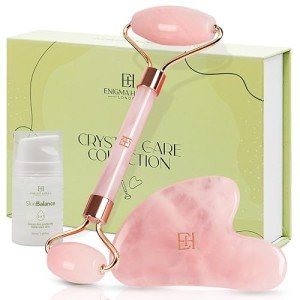 Rose Quartz Roller & Gua Sha Set with Serums