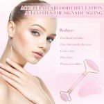 VEGCOO Rose Quartz Roller & Gua Sha Set