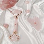 Rose Quartz Roller & Gua Sha Set with Serums