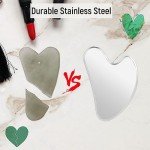 Heart-Shaped Gua Sha & Metal Roller Set