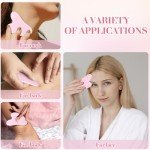 VEGCOO Rose Quartz Roller & Gua Sha Set