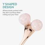 Rose Quartz Facial Roller for Cooling and Smoothing