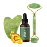 Jade Roller and Gua Sha Set with Serum