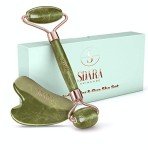 Gua Sha Stone & Jade Roller Set for Skincare