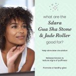 Gua Sha Stone & Jade Roller Set for Skincare