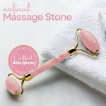Rose Quartz Facial Roller for Puffiness Relief