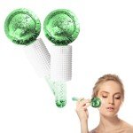 2pcs Ice Globes for Facial Treatments - Green