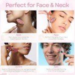 Rose Quartz Roller and Gua Sha Set for Skin Care