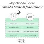 Gua Sha Stone & Jade Roller Set for Skincare