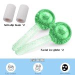 2pcs Ice Globes for Facial Treatments - Green