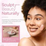 Rose Quartz Roller and Gua Sha Set for Skin Care
