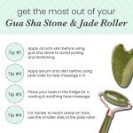 Gua Sha Stone & Jade Roller Set for Skincare