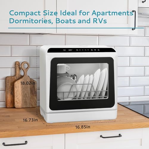 Compact Portable Mini Countertop Dishwasher with 5L Tank