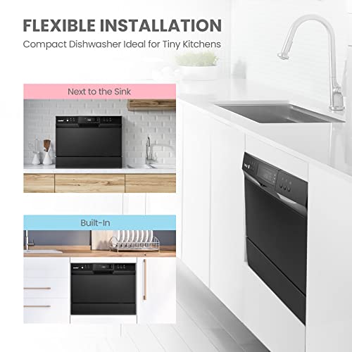 Comfee Countertop Dishwasher 6 Place Settings - Black