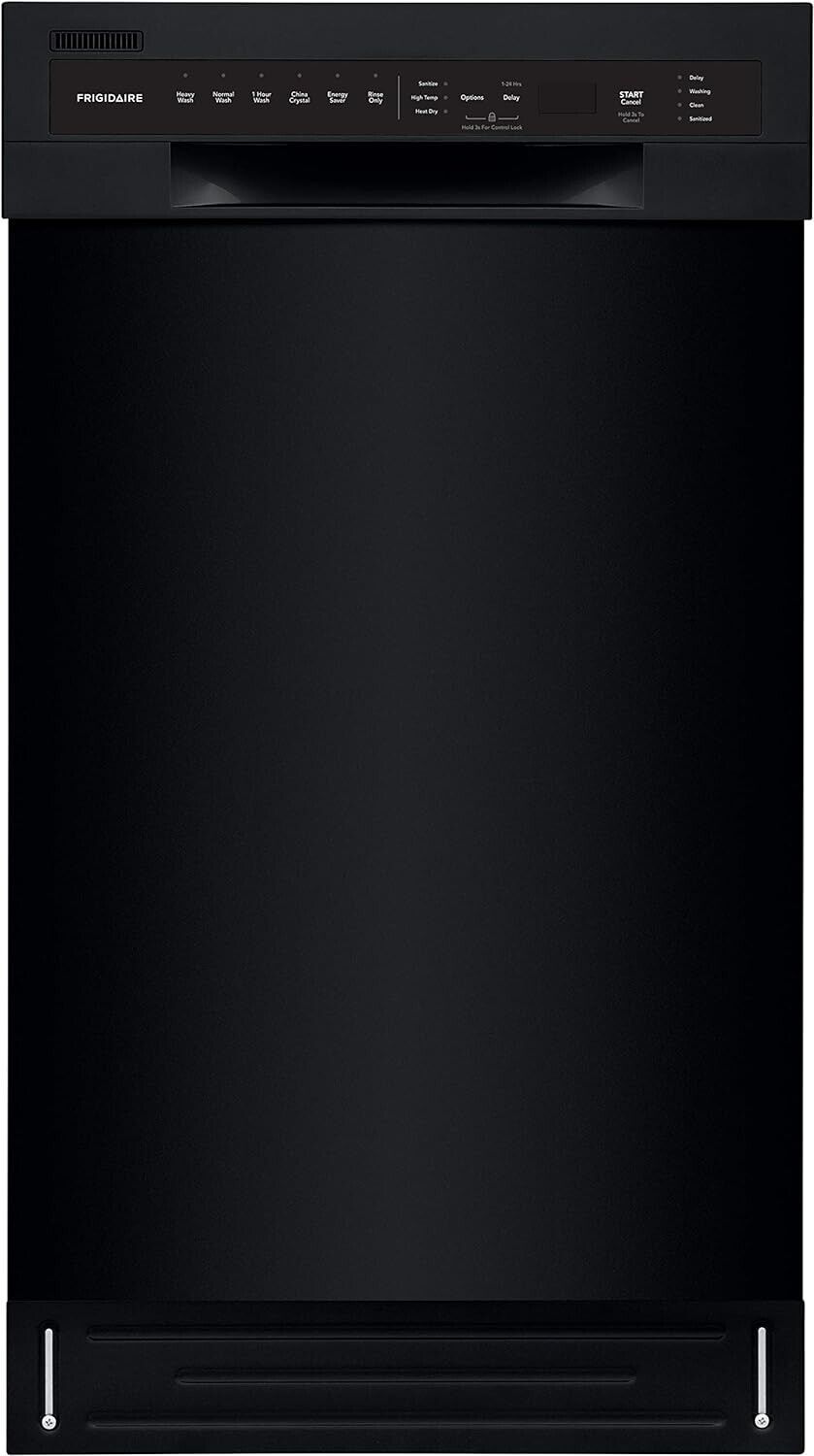 Black 18" ADA Compact Dishwasher with Dual Spray Arms