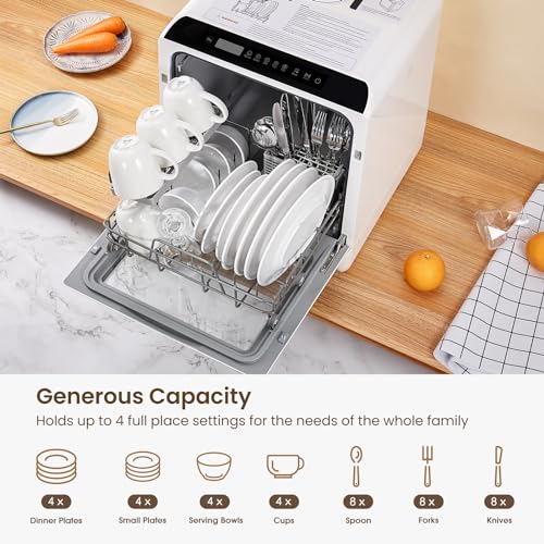 HAVA Countertop Dishwasher with 6 Programs & 5L Tank