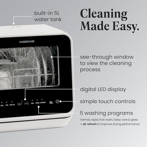Farberware Portable Countertop Dishwasher for Homes & RVs