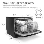 Comfee Countertop Dishwasher 6 Place Settings - Black
