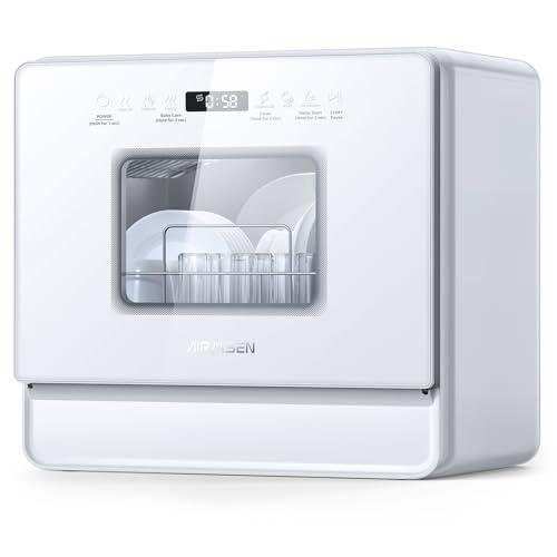 AIRMSEN Countertop Portable Dishwasher with 5 Place Settings