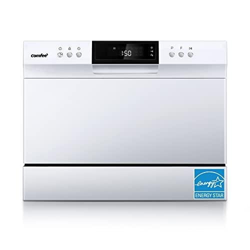 COMFEE' Portable Mini Dishwasher - 6 Settings, 8 Programs