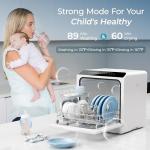 EUHOMY Portable Countertop Dishwasher with 6 Programs