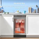 Midea Built-in Dishwasher with 6 Programs, 8 Settings