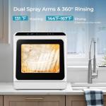 EUHOMY Portable Countertop Dishwasher with 6 Programs