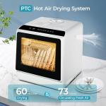 EUHOMY Portable Countertop Dishwasher with 6 Programs