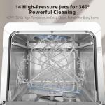 AIRMSEN Portable Countertop Dishwasher with 8 Wash Programs