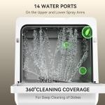 Hermitlux Portable Mini Dishwasher with 7 Programs