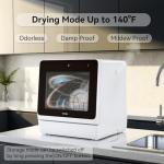 Hermitlux Portable Mini Dishwasher with 7 Programs