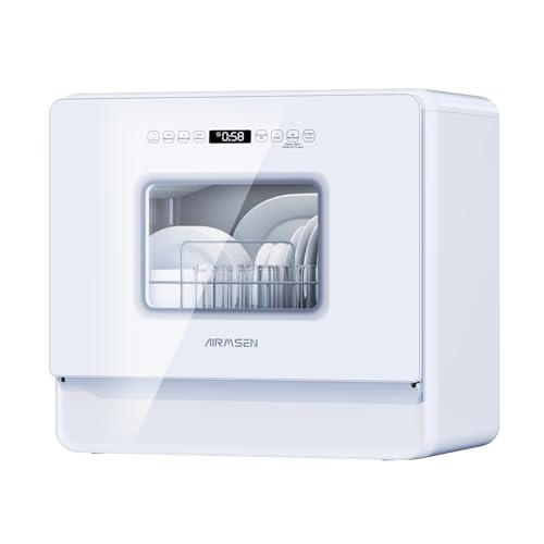 AIRMSEN Countertop Portable Dishwasher with 5 Place Settings
