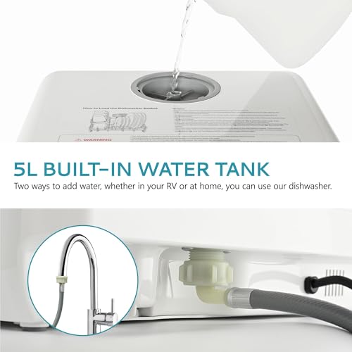 Compact Portable Mini Countertop Dishwasher with 5L Tank