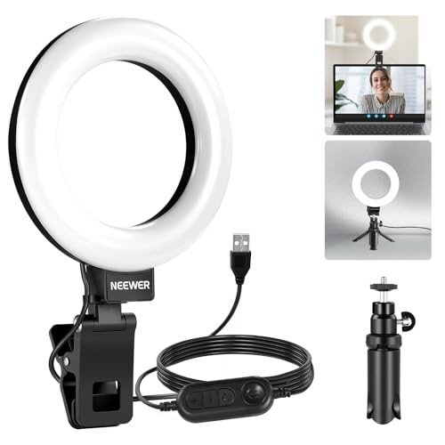 NEEWER 5" Clip-On Ring Light for Video Calls