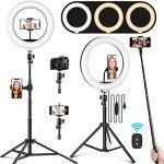 10.2" Dimmable LED Ring Light Kit with Tripod