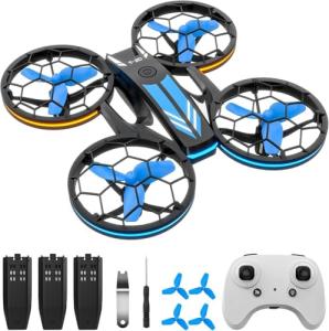 Kids Mini RC Drone - Auto Hover & LED Lights