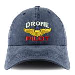 Navy Embroidered Drone Pilot Cap