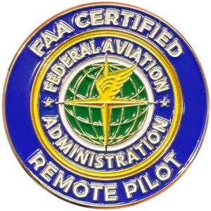 FAA Certified Drone Pilot Lapel Pin - Blue