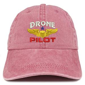 Burgundy Adjustable Drone Pilot Cap with Embroidery