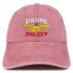 Burgundy Adjustable Drone Pilot Cap with Embroidery