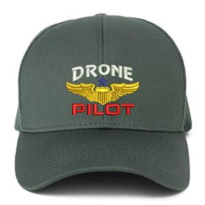 Dark Grey Embroidered Drone Operator Mesh Cap