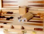 Engelhart 15" Inlaid Wooden Backgammon Set