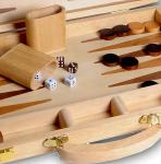 Engelhart 15" Inlaid Wooden Backgammon Set